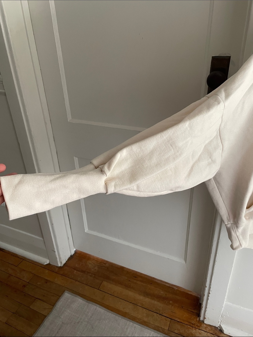 Mercy House Telfar Hoodie in Cream-Medium - Picture 4 of 11